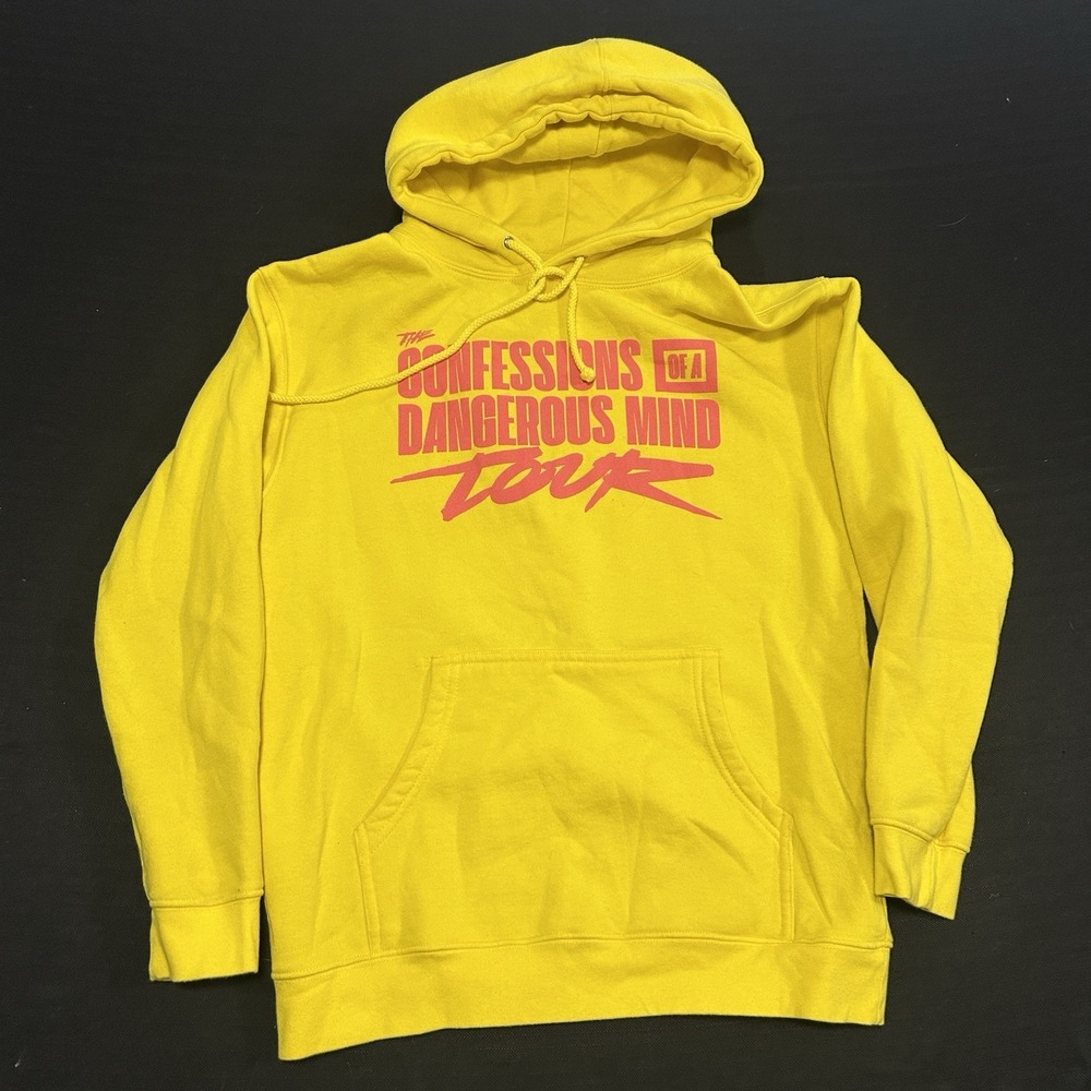 LOGIC Confessions Of A Dangerous Mind Tour Sweatshirt Hoodie Size Medium Yellow